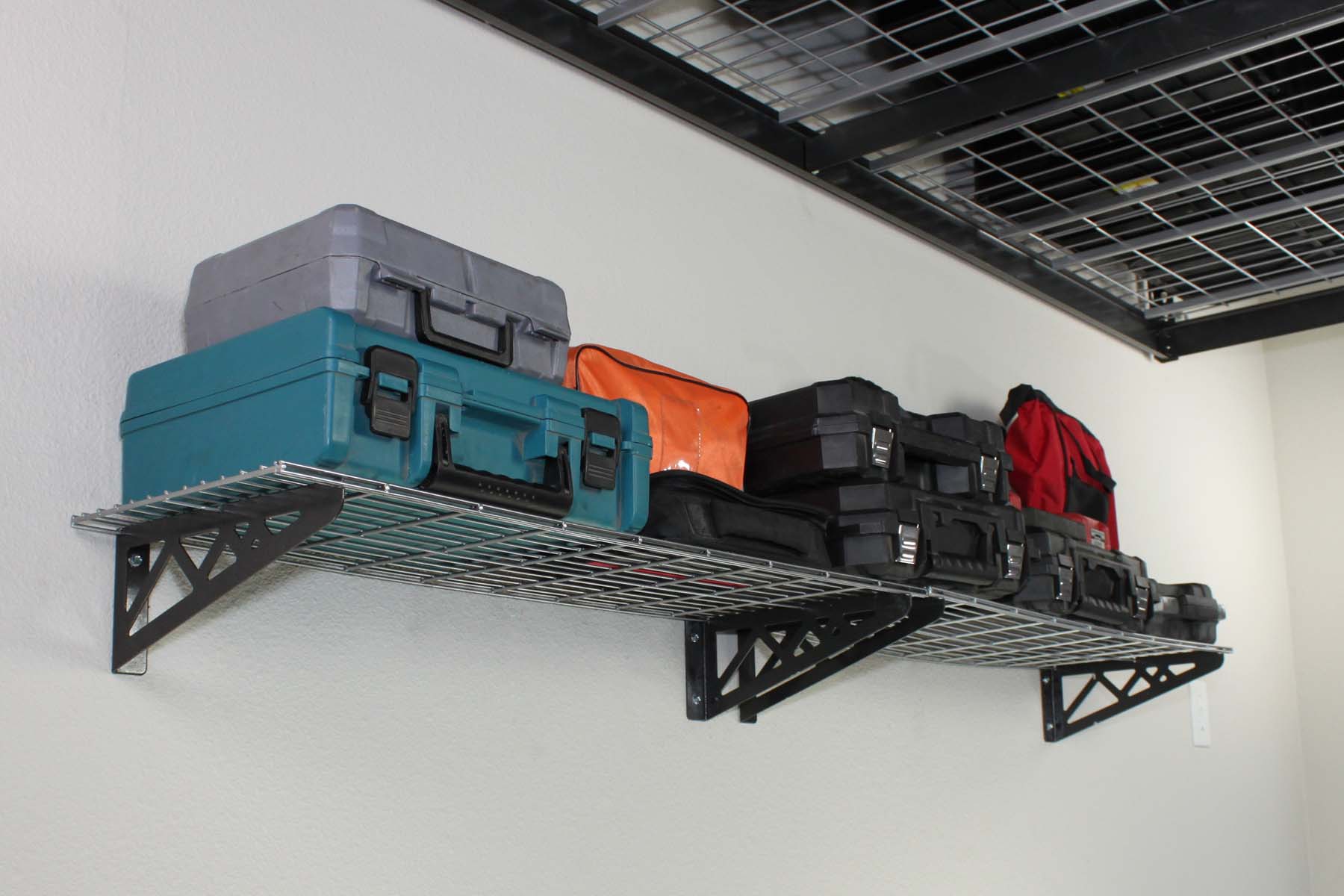 12" x 36" Wall Shelves (Two Pack with Hooks)