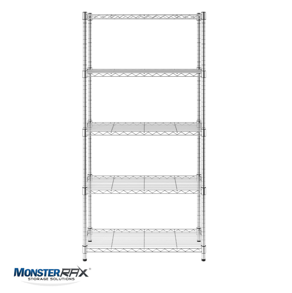 14" x 30" x 60" 5-Tier Wire Shelving