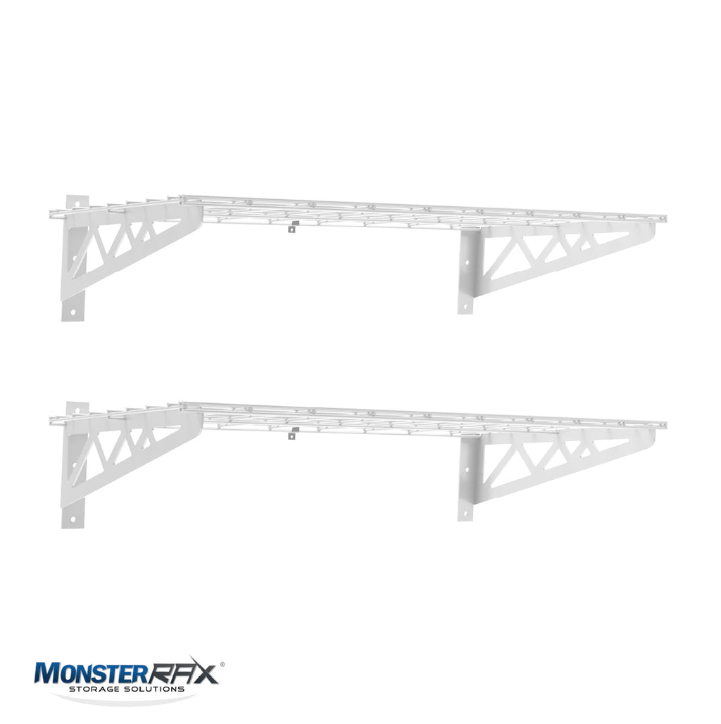18" x 36" Wall Shelves (Two Pack with Hooks)