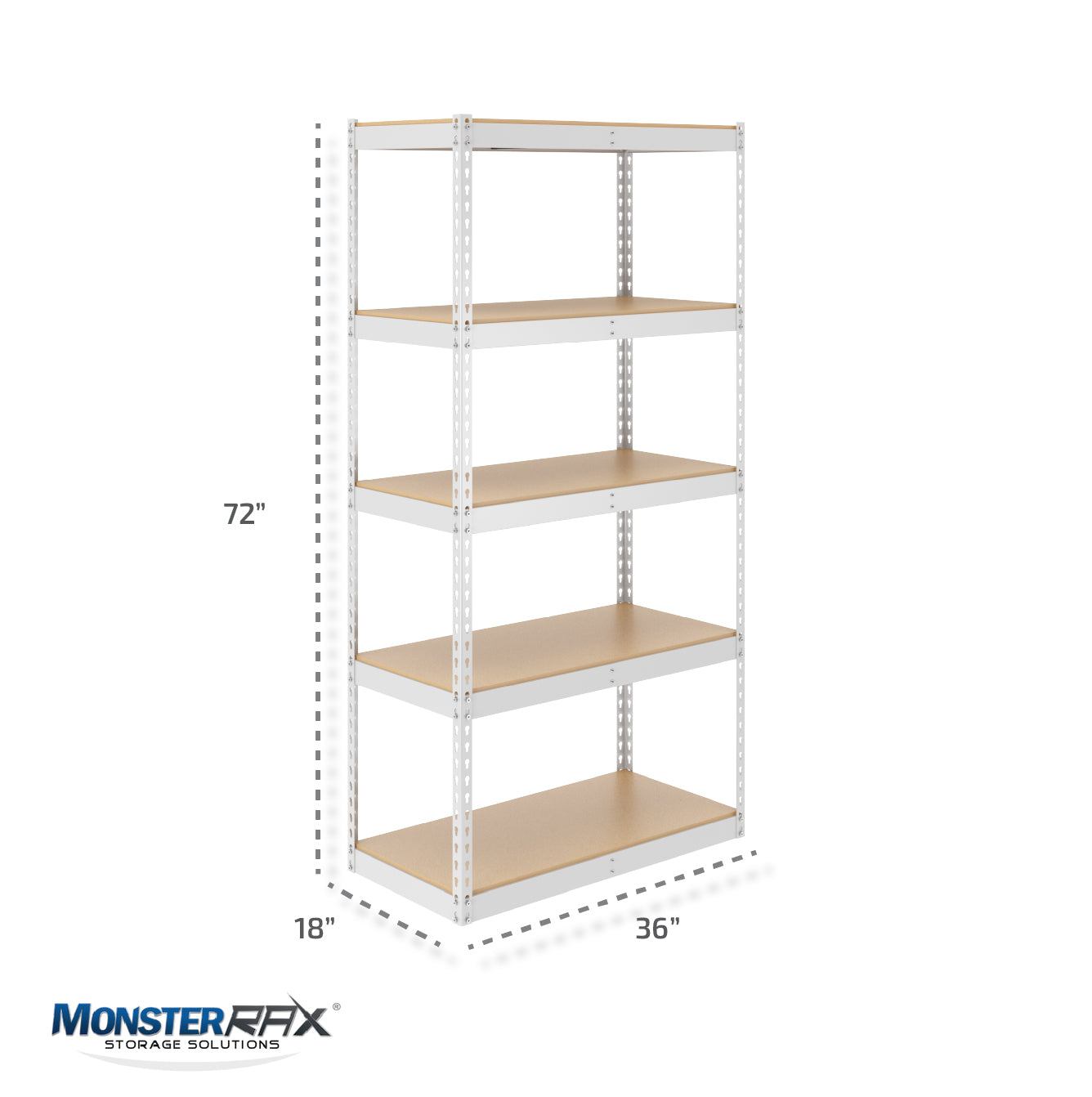 18" x 36" x 72" Garage Shelving Rack