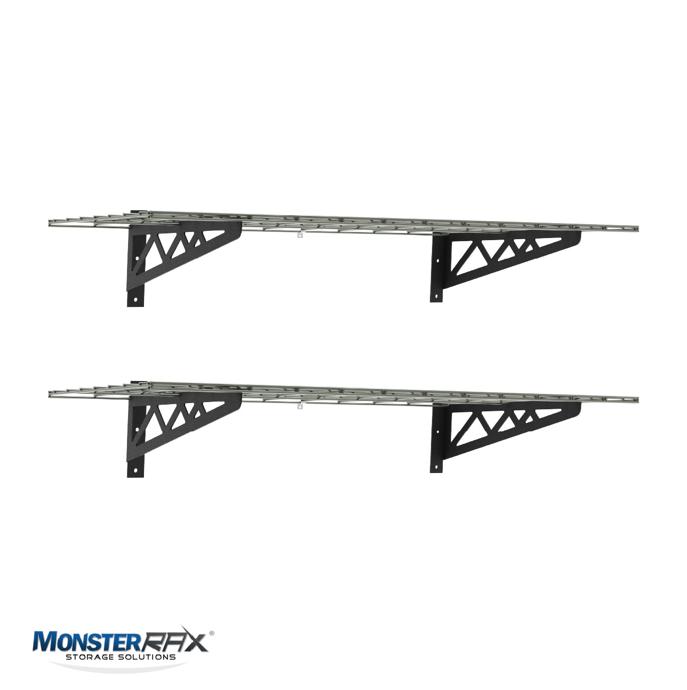 18" x 48" Wall Shelves (Two Pack with Hooks)