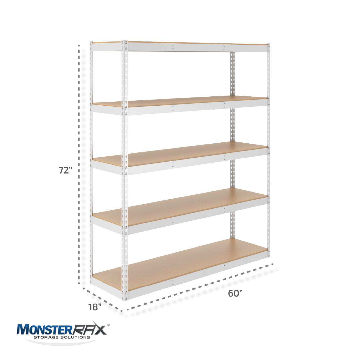 18" x 60" x 72" Garage Shelving Rack