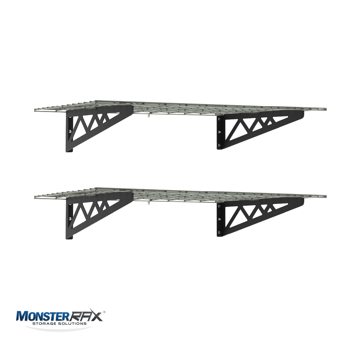 24" x 48" Wall Shelves (Two Pack with Hooks)