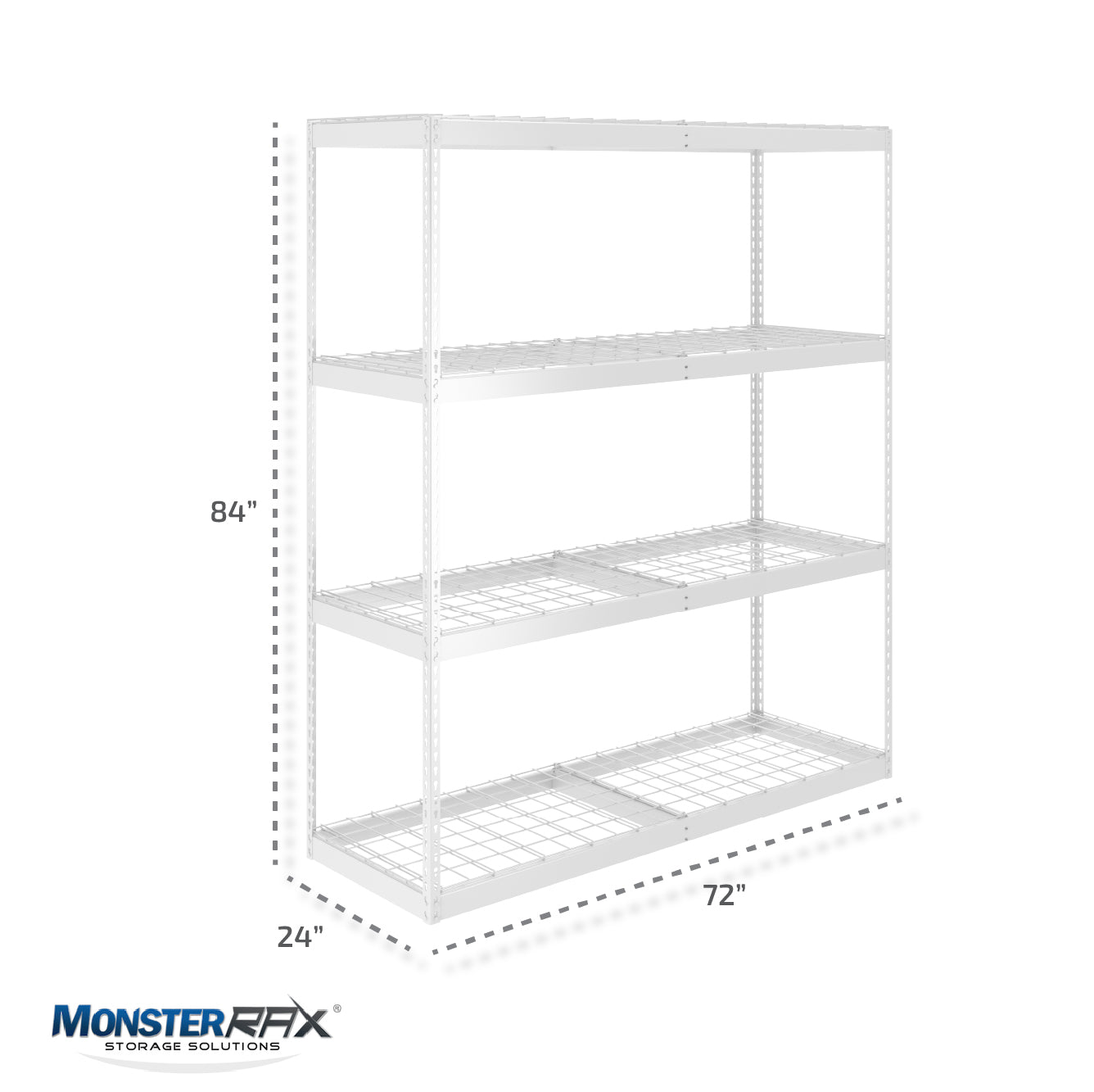 24" x 72" x 84" Garage Shelving Rack