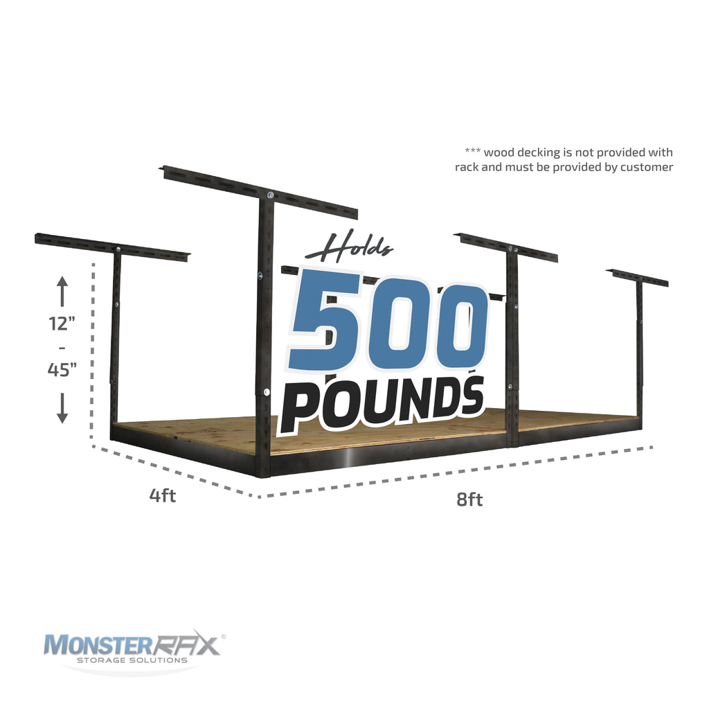 4' x 8' Overhead Garage Storage Rack Frame Kit