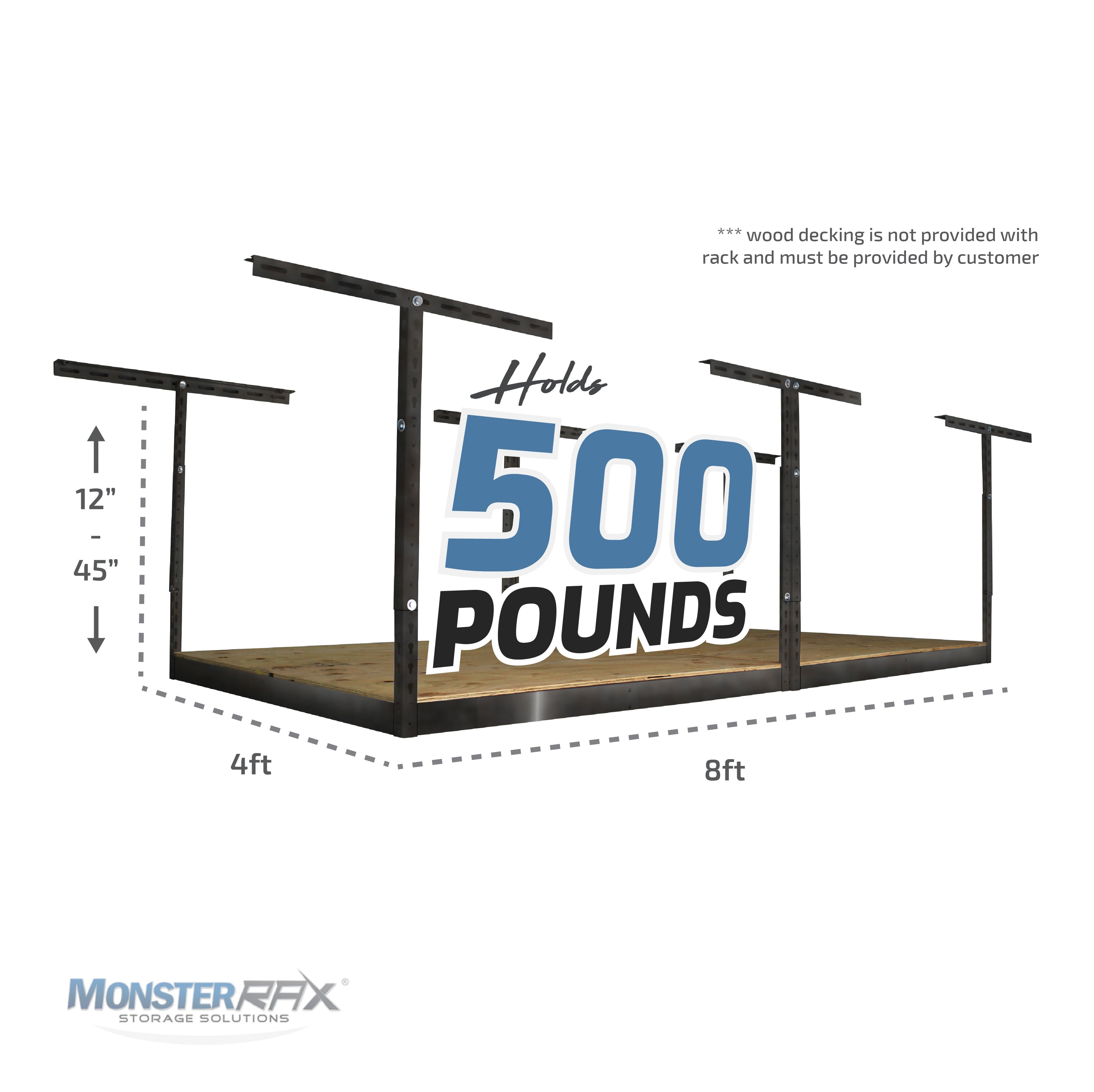 4' x 8' Overhead Garage Storage Rack Frame Kit